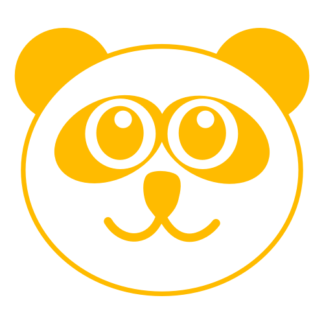 Smiling Panda Decal (Yellow)